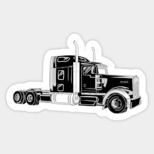 Black American truck Sticker